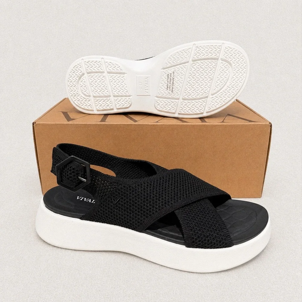 VIVAIA Kara Platform Sandals Black | EU 41.5 / US 10